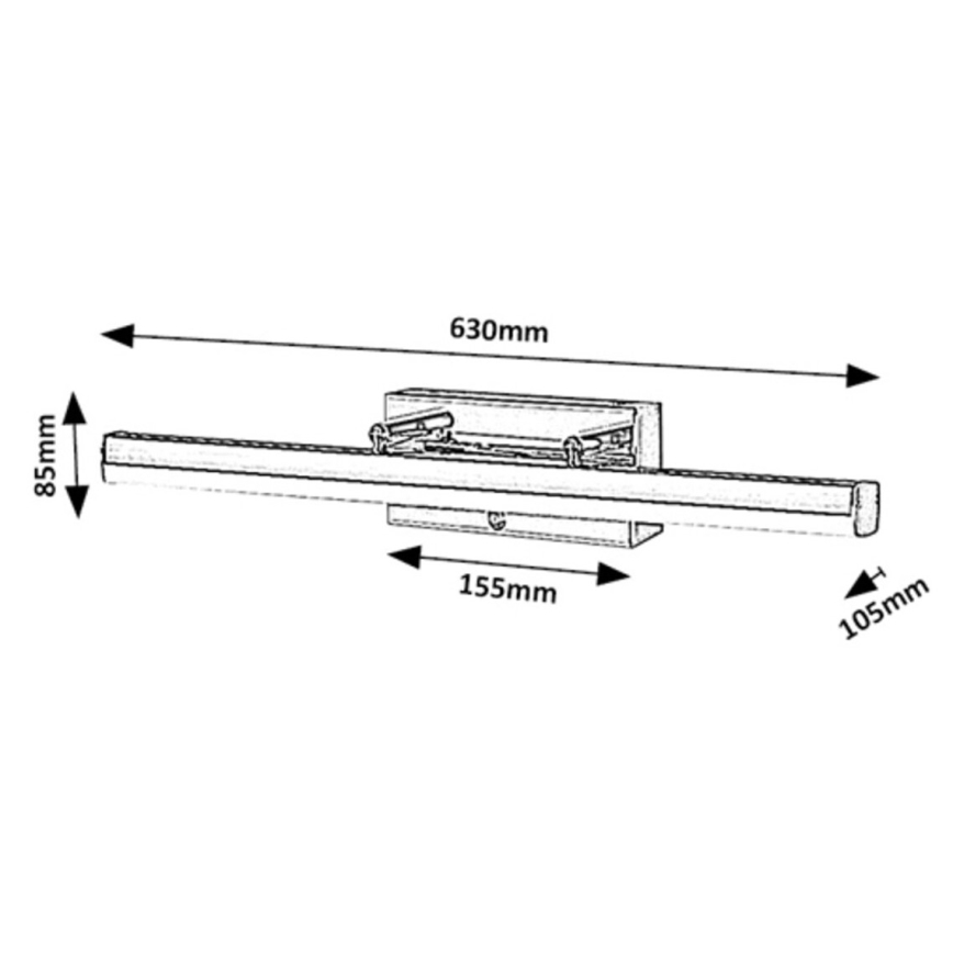 Rabalux - LED Ljusreglerad beröring spegel belysning LED/20W/230V IP44 3000/4000/6000K 63 cm
