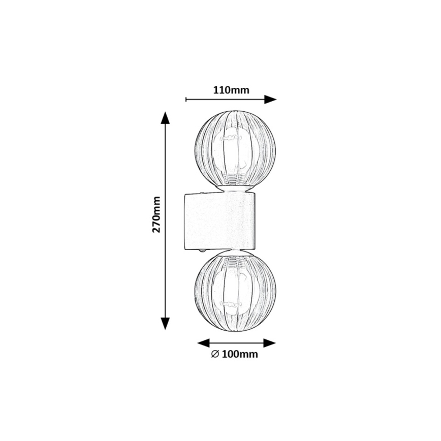 Rabalux - Vägglampa för badrum 2xG9/3,5W/230V IP44 svart