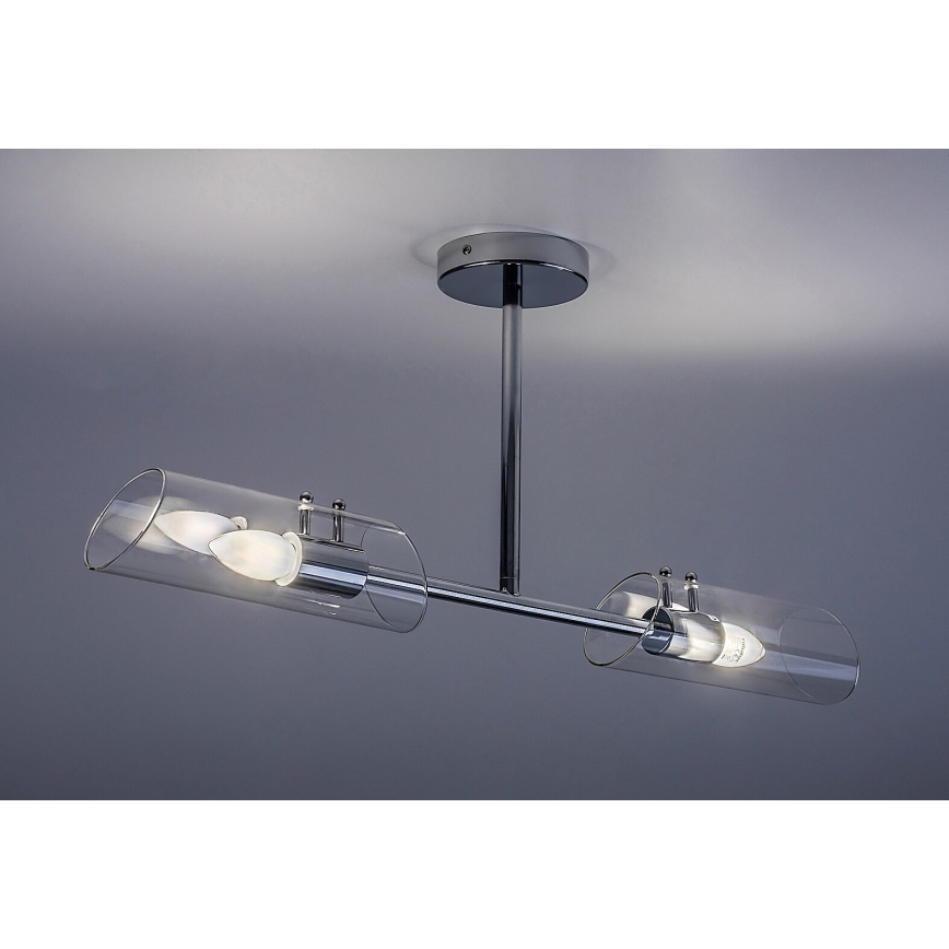 Rabalux - Badrum hängande ljuskrona 2xE14/12W/230V IP44 skinande krom