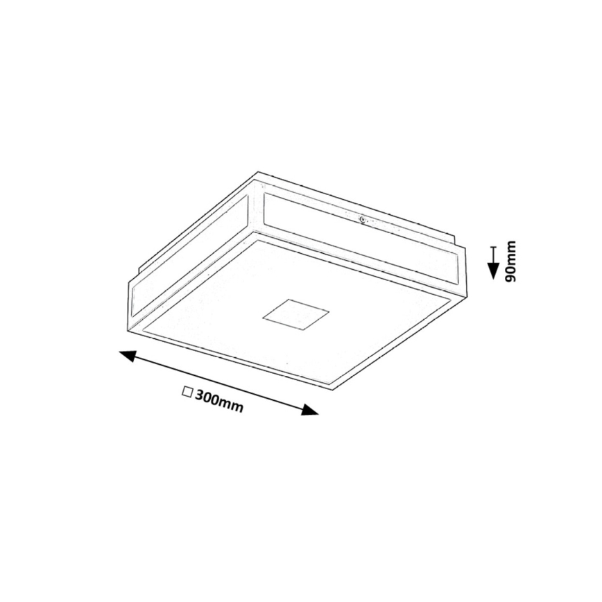 Rabalux - LED taklampa för badrum LED/18W/230V IP44 30x30 cm vit