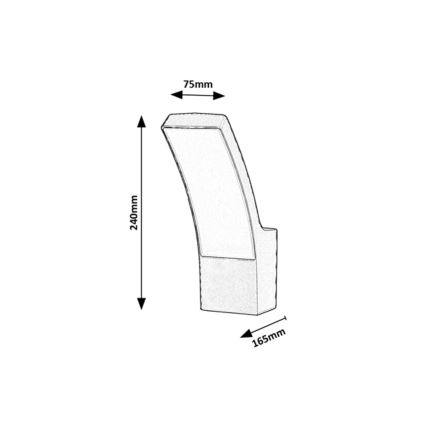 Rabalux - LED Utomhus vägglampa  LED/12W/230V IP44