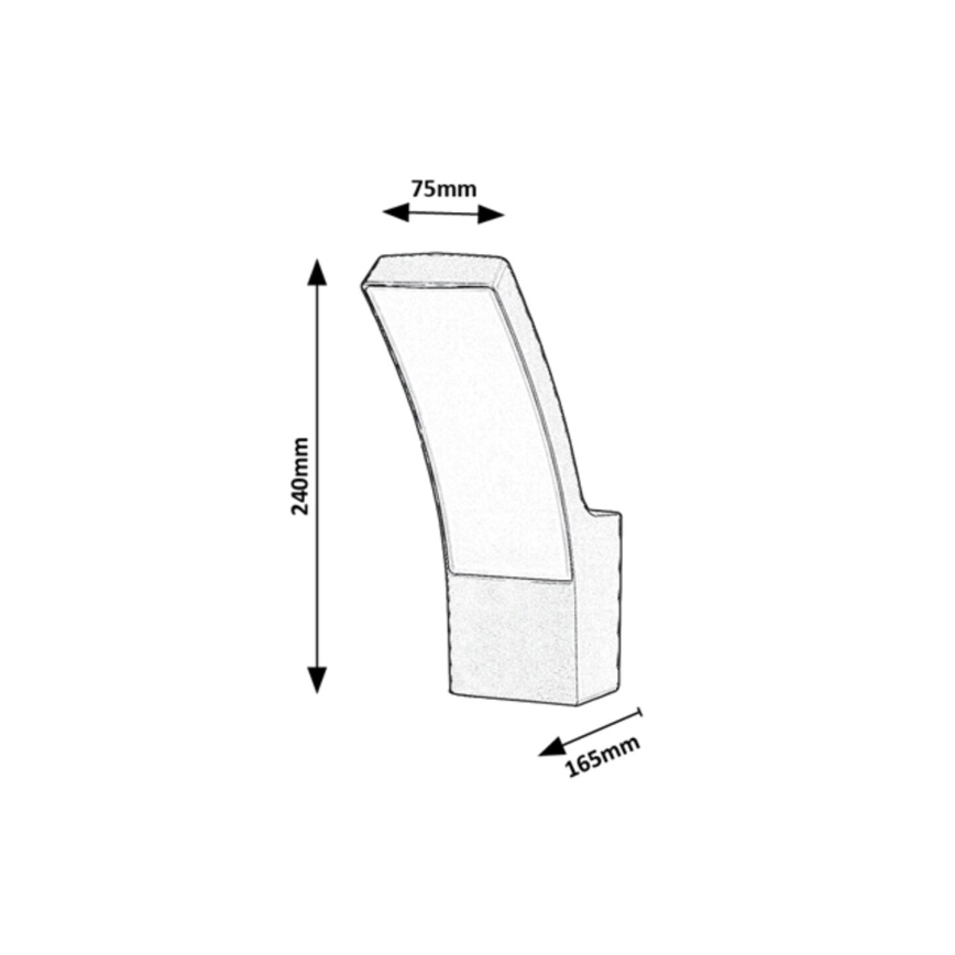 Rabalux - LED Utomhus vägglampa  LED/12W/230V IP44