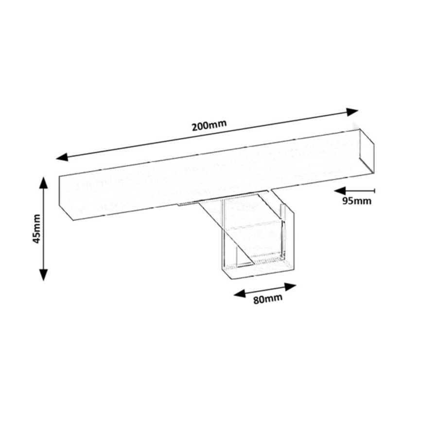 Rabalux - LED-belysning för badrumsspegel LED/4W/230V IP44 20 cm polerad krom