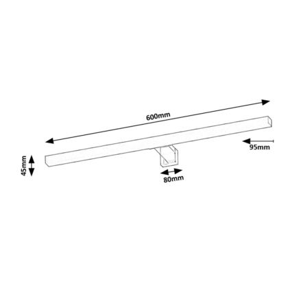 Rabalux - LED-belysning för badrumsspegel LED/9W/230V IP44 60 cm polerad krom