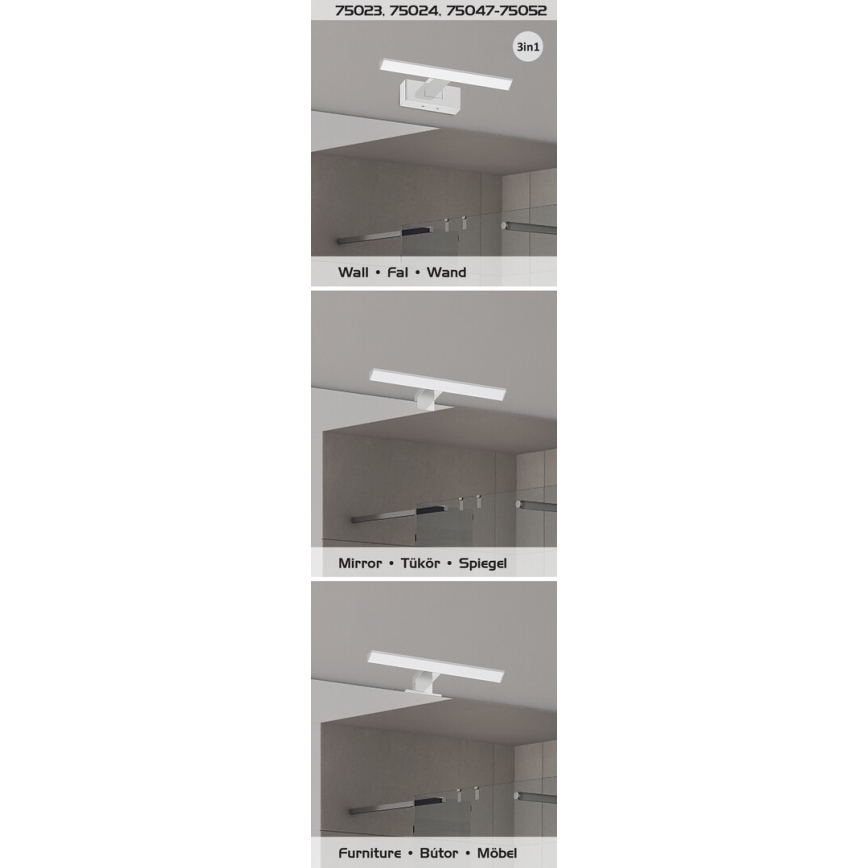 Rabalux - LED-belysning för badrumsspegel LED/6W/230V IP44 40 cm svart