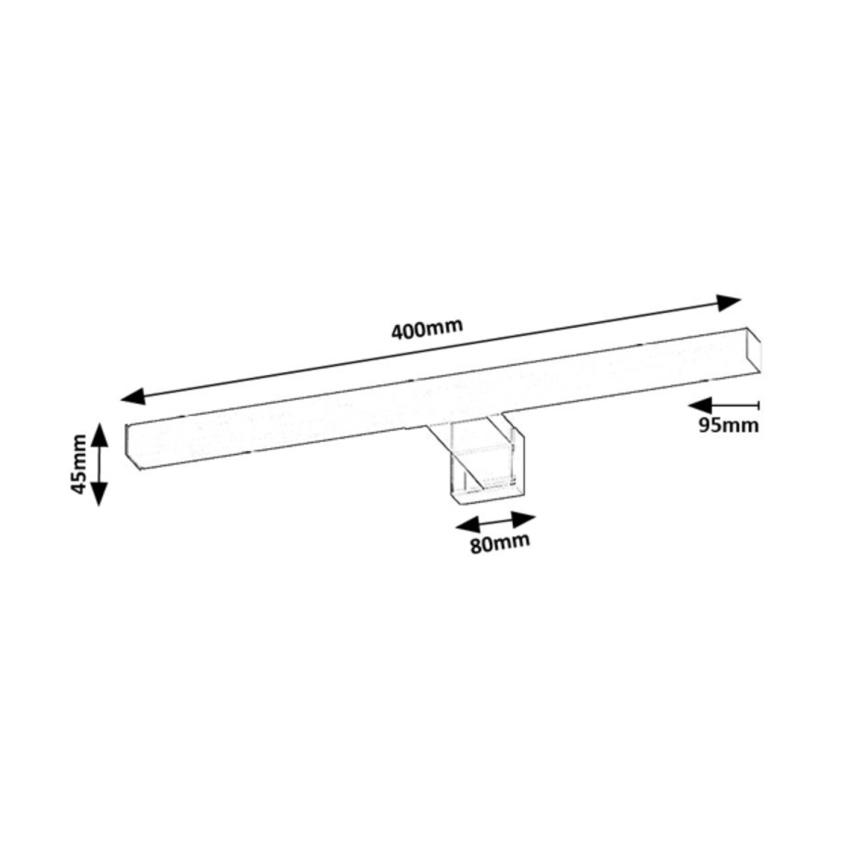 Rabalux - LED-belysning för badrumsspegel LED/6W/230V IP44 40 cm svart