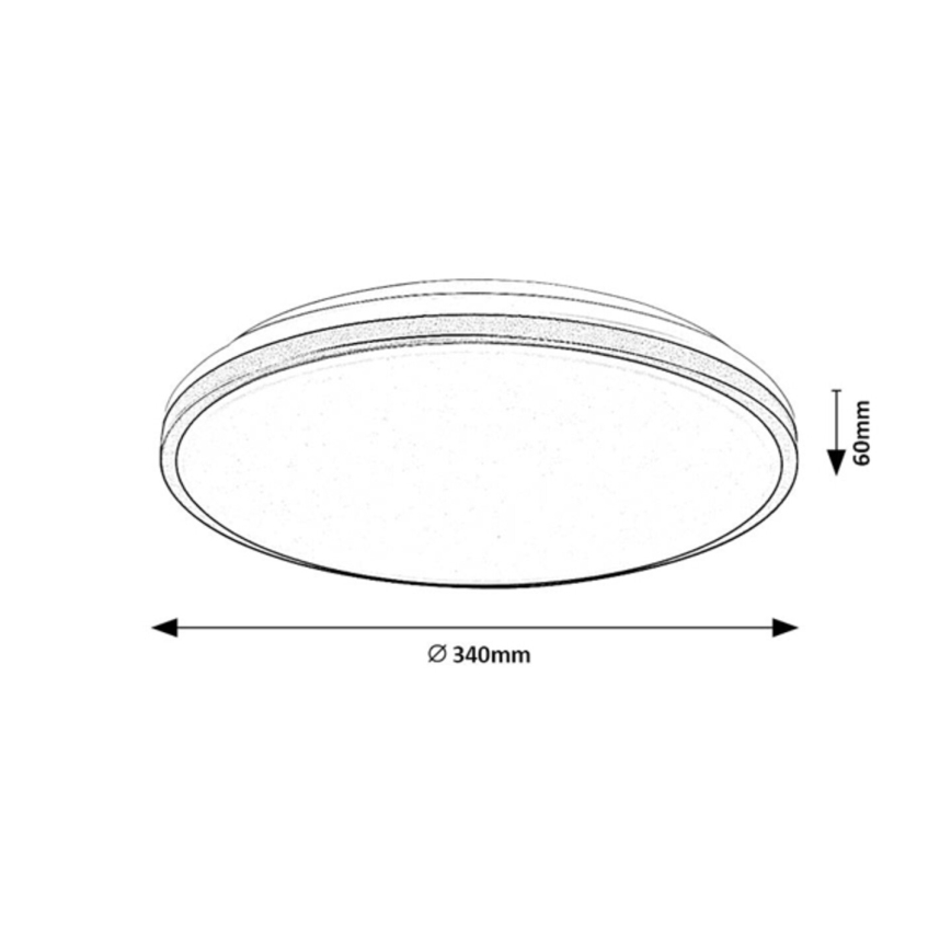 Rabalux - LED badrumsplafond LED/18W/230V IP44 Ø 34 cm