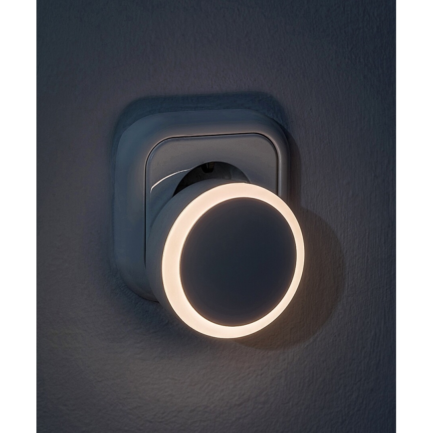 Rabalux - LED Nattlampa för uttag med skymningssensor LED/0,3W/230V 3000K