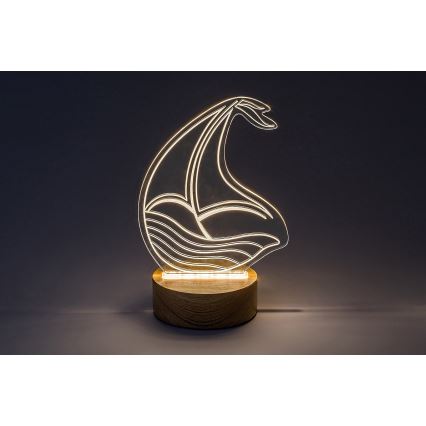 Rabalux - LED-bordslampa för barn LED/2W/5V 3000K båt bok