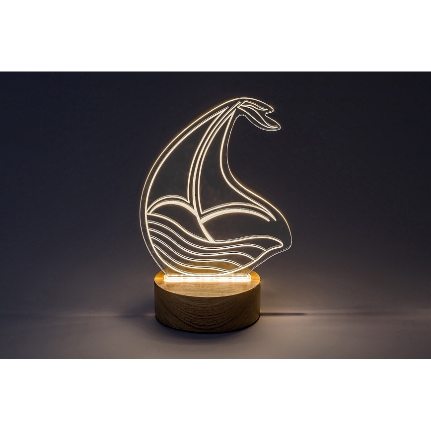 Rabalux - LED-bordslampa för barn LED/2W/5V 3000K båt bok