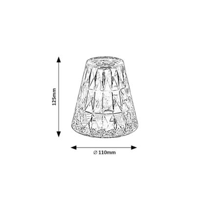 Rabalux - LED RGB Ljusreglerad uppladdningsbar bordslampa LED/2W/5V 3000K