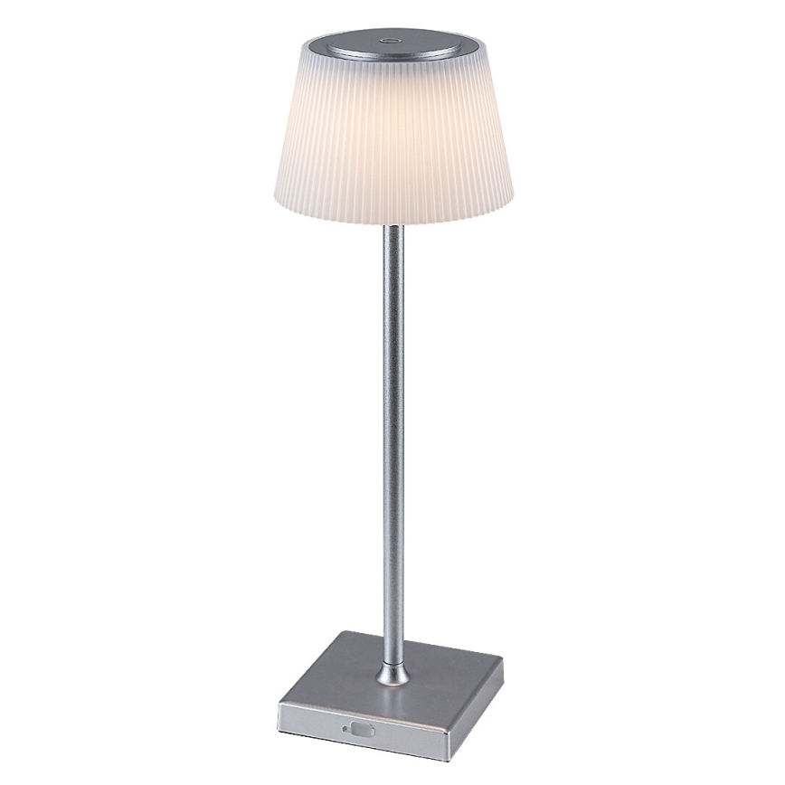 Rabalux - LED Ljusreglerad uppladdningsbar bordslampa LED/4W/3,7V 1800 mAh 3000-5000K IP44 silver
