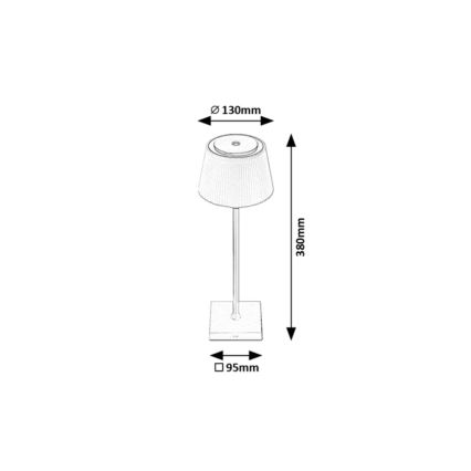Rabalux - LED Ljusreglerad uppladdningsbar bordslampa LED/4W/3,7V 1800 mAh 3000-5000K IP44 silver