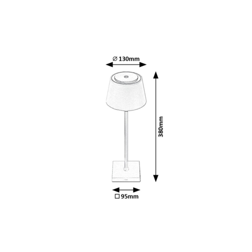 Rabalux - LED Ljusreglerad uppladdningsbar bordslampa LED/4W/3,7V 1800 mAh 3000-5000K IP44 silver