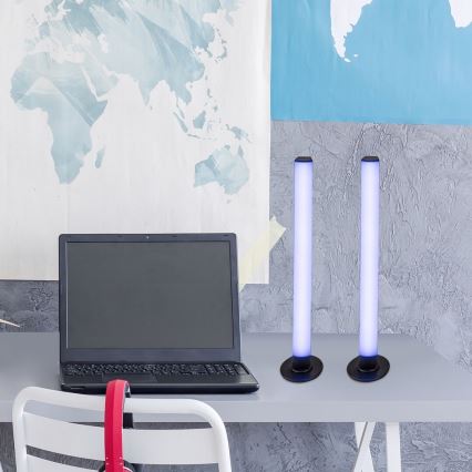 Rabalux - KIT 2x LED RGB Ljusreglerad bordslampa PACO LED/5W/5V + fjärrkontroll