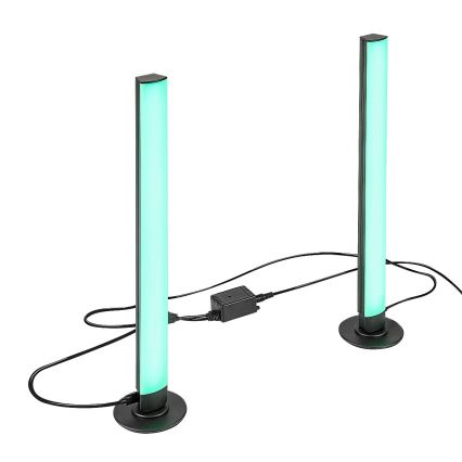 Rabalux - KIT 2x LED RGB Ljusreglerad bordslampa PACO LED/5W/5V + fjärrkontroll