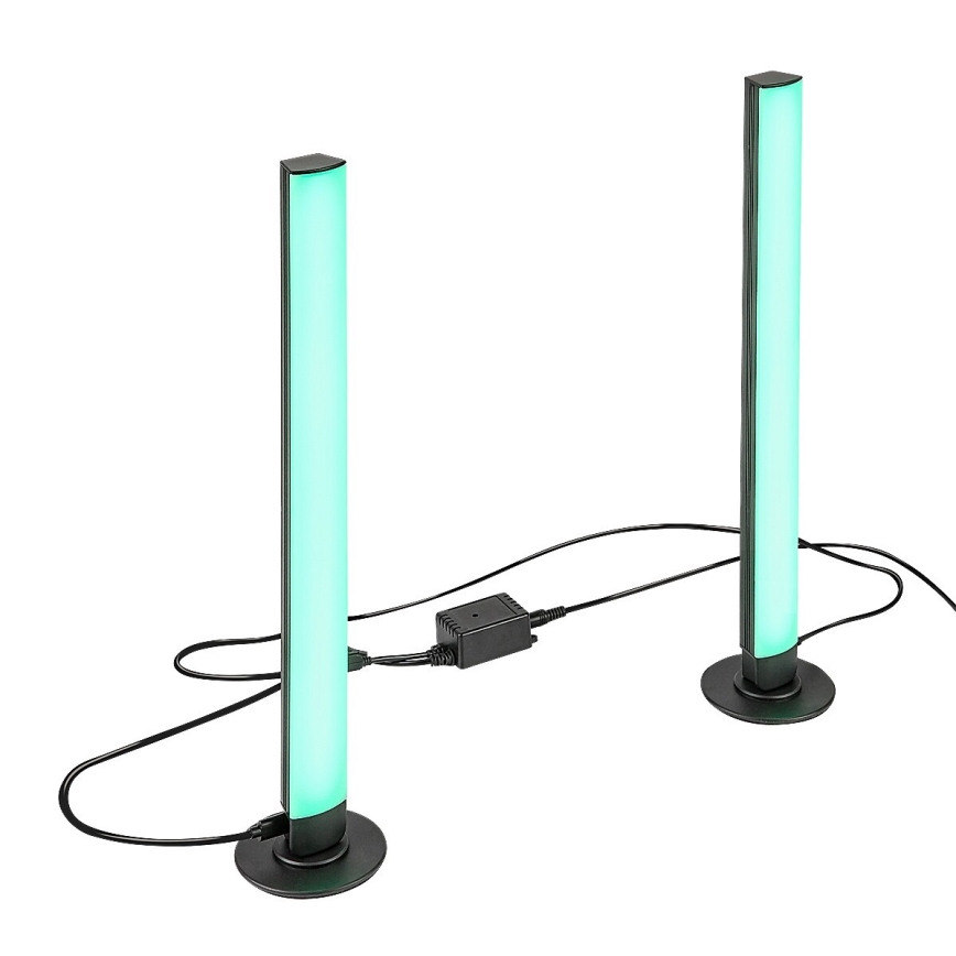 Rabalux - KIT 2x LED RGB Ljusreglerad bordslampa PACO LED/5W/5V + fjärrkontroll