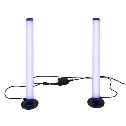 Rabalux - KIT 2x LED RGB Ljusreglerad bordslampa PACO LED/5W/5V + fjärrkontroll
