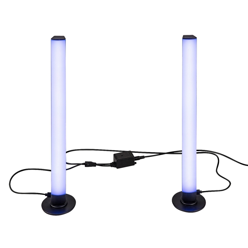 Rabalux - KIT 2x LED RGB Ljusreglerad bordslampa PACO LED/5W/5V + fjärrkontroll