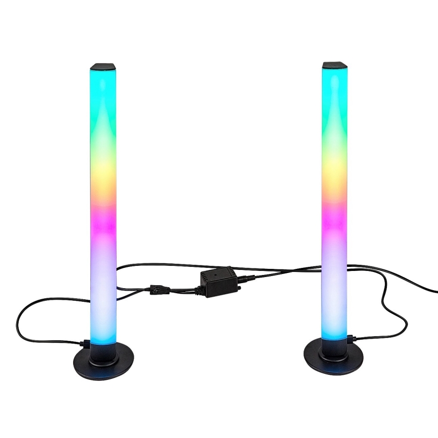 Rabalux - KIT 2x LED RGB Ljusreglerad bordslampa PACO LED/5W/5V + fjärrkontroll