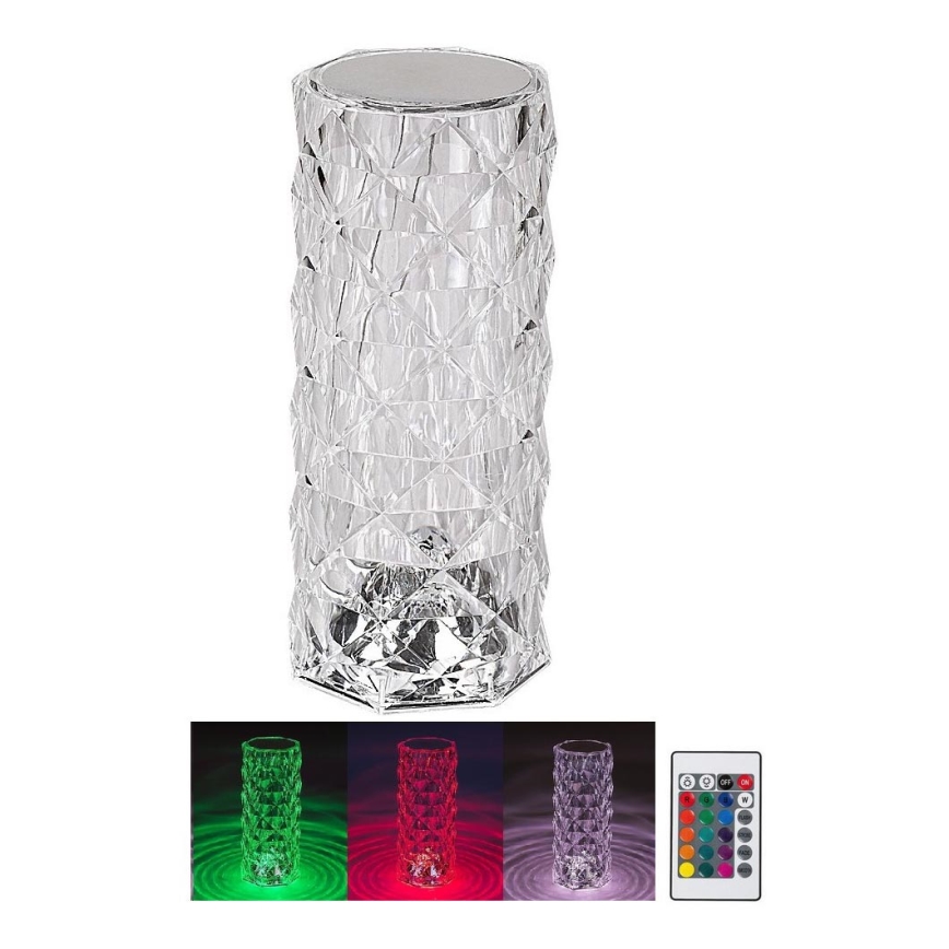 Rabalux 76015 - LED RGB Ljusreglerad bord rechargeable lampa SIGGY LED/1,5W/3,7V 800 mAh