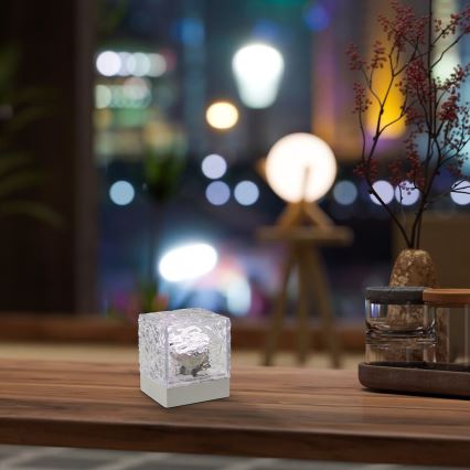 Rabalux - LED RGB Ljusreglerad uppladdningsbar bordslampa LED/1W/5V/3xAA + fjärrkontroll