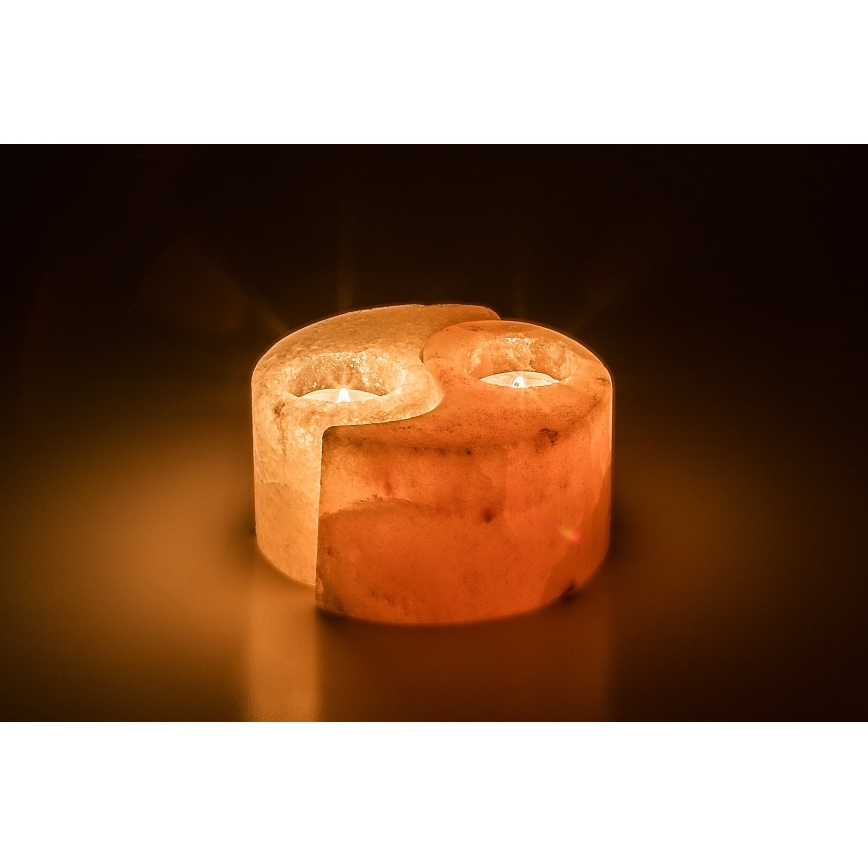 Rabalux - Saltlampa - ljusstake orange/vit