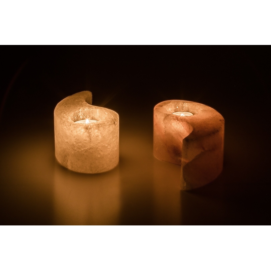 Rabalux - Saltlampa - ljusstake orange/vit