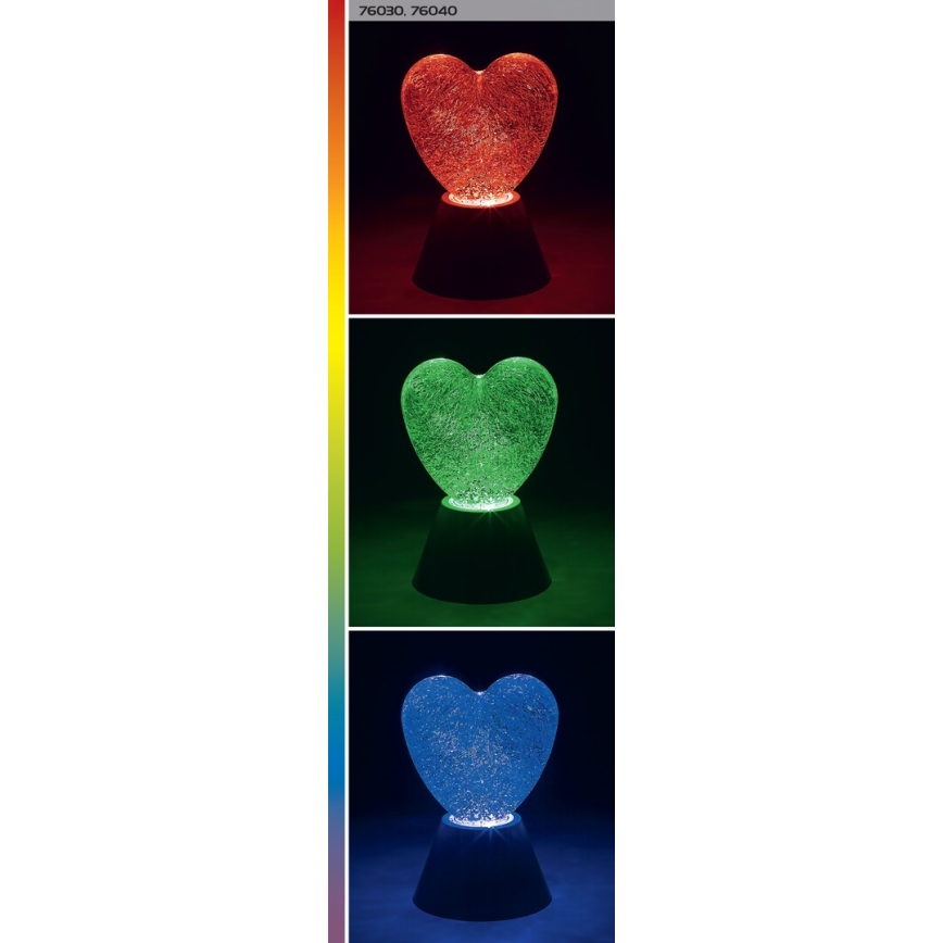 Rabalux - LED RGB dekorationslampa LED/0,8W/3xAA hjärtformad
