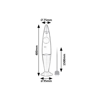 Rabalux - LED Lavalampa LED/25W/230V
