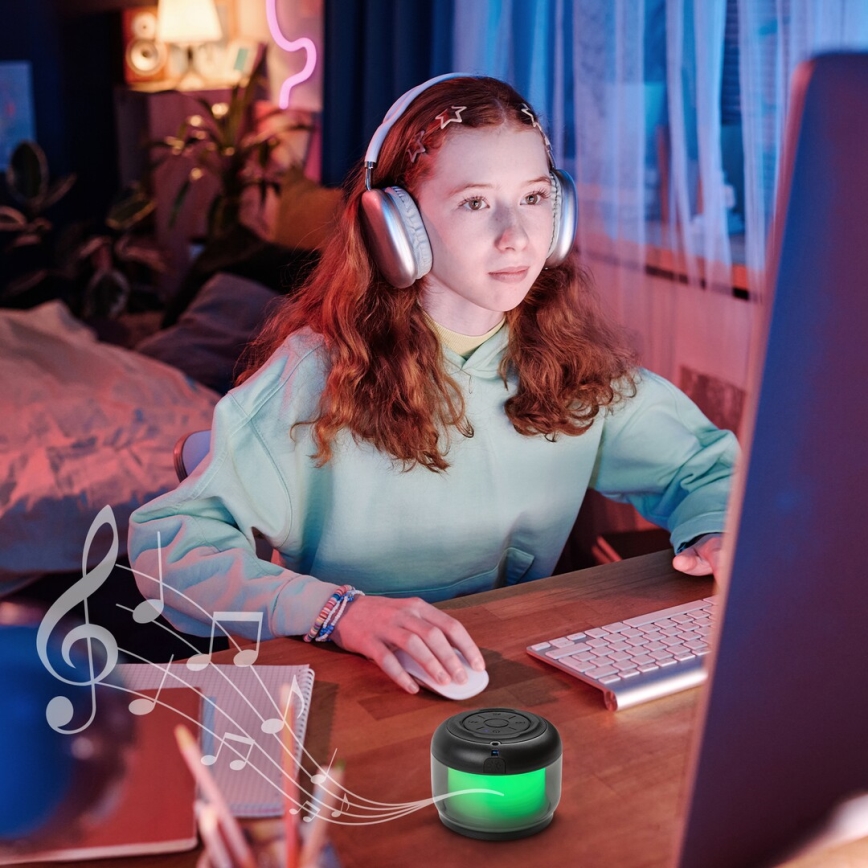 Rabalux - RGB Bordslampa med en högtalare RGB/3W/3,7V 500mAh