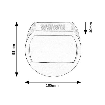 Rabalux - LED solcellsvägglampa LED/0,5W/1,2V IP44 600 mAh