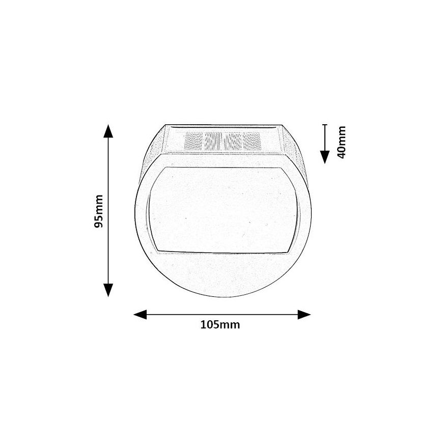 Rabalux - LED solcellsvägglampa LED/0,5W/1,2V IP44 600 mAh