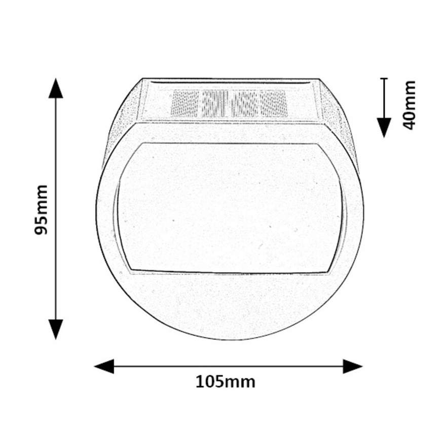 Rabalux - LED solcellsvägglampa LED/0,5W/1,2V IP44 600 mAh