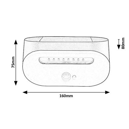 Rabalux - LED solcellsbelysning med en sensor LED/3,2W/3,7V IP44