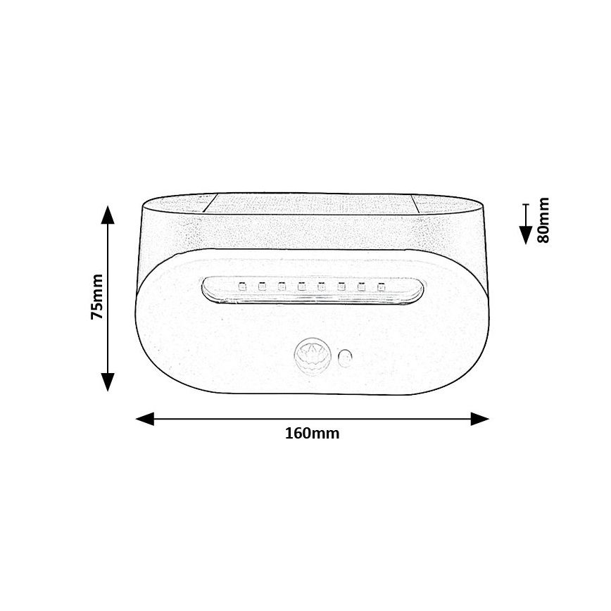 Rabalux - LED solcellsbelysning med en sensor LED/3,2W/3,7V IP44