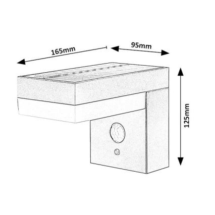 Rabalux - LED solcellsbelysning med en sensor LED/6W/3,7V IP44