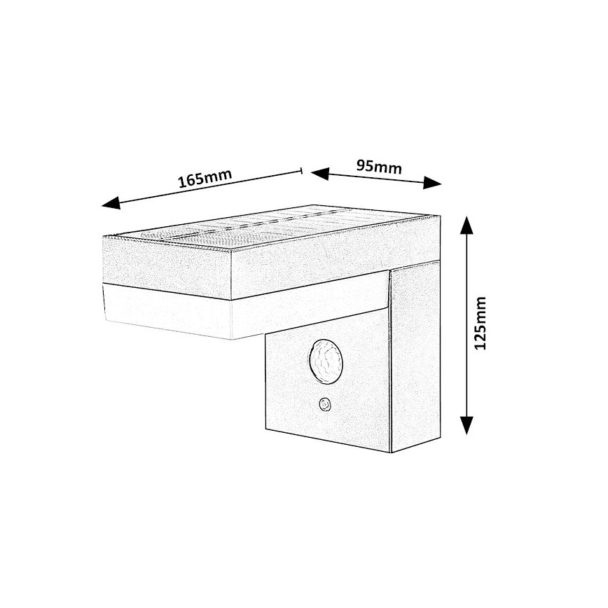 Rabalux - LED solcellsbelysning med en sensor LED/6W/3,7V IP44