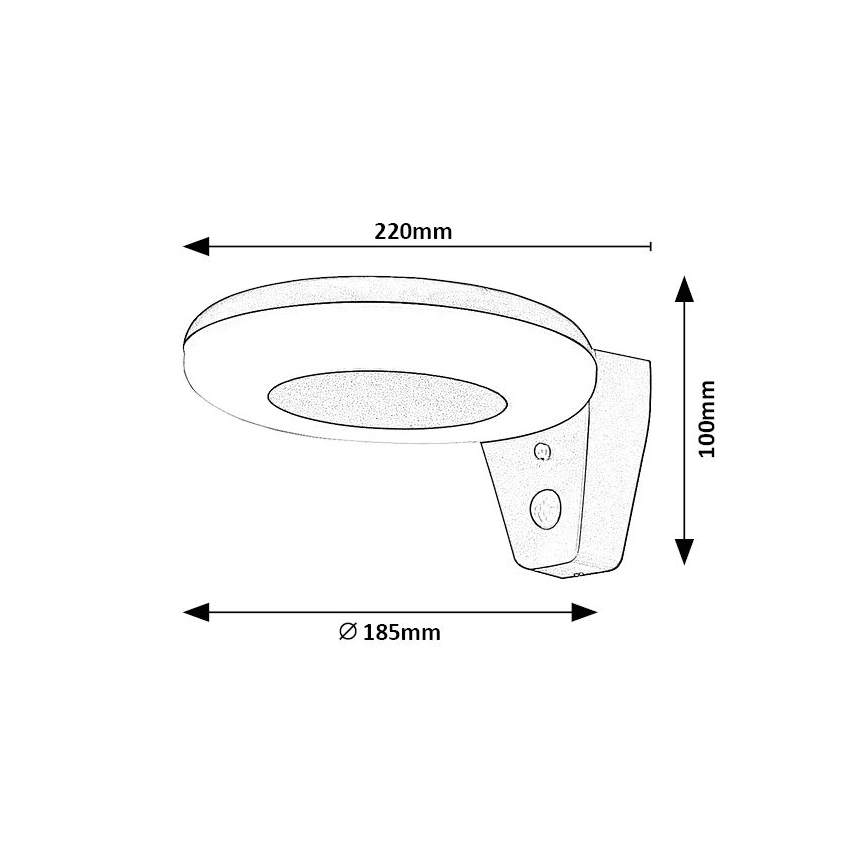 Rabalux - LED solcellslampa med sensor LED/4W/3,7V IP44 2200 mAh