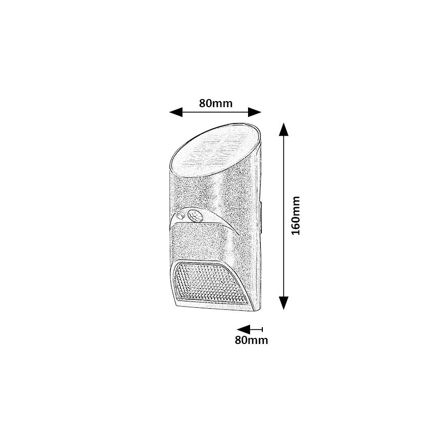 Rabalux - LED solcellsbelysning med en sensor LED/3,6W/3,7V IP44