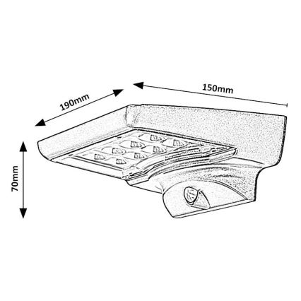 Rabalux - LED solcellsbelysning med en sensor LED/4W/3,7V IP44