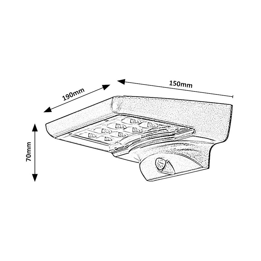 Rabalux - LED solcellsbelysning med en sensor LED/4W/3,7V IP44
