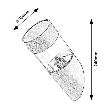 Rabalux - LED solcellsbelysning med en sensor LED/1,5W/3,7V IP44