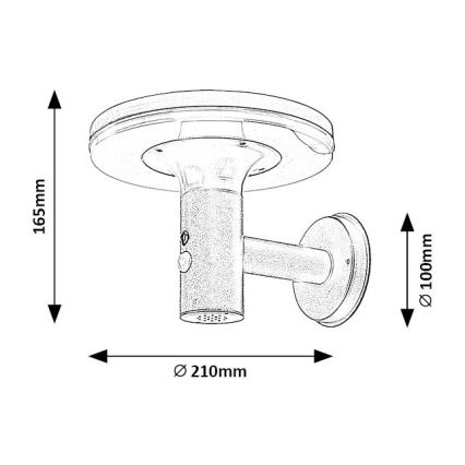Rabalux - LED Solcellsbelysning med en sensor LED/10W/3,7V IP44 2500 mAh