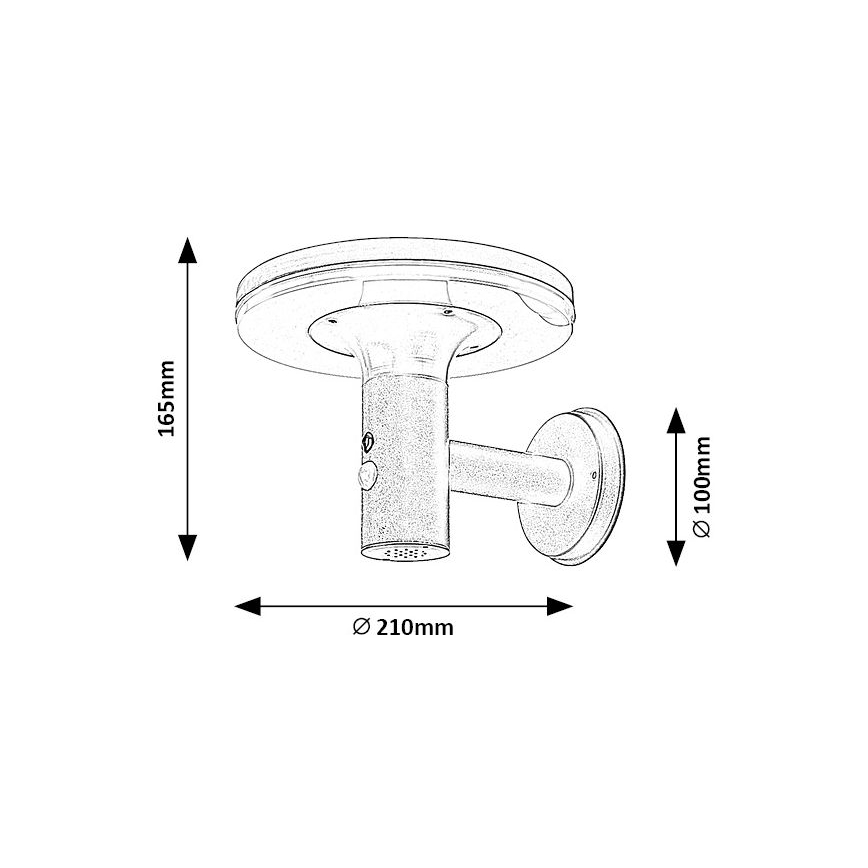 Rabalux - LED Solcellsbelysning med en sensor LED/10W/3,7V IP44 2500 mAh