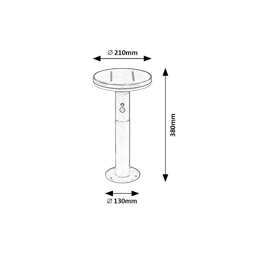 Rabalux - LED solcellsbelysning med en sensor LED/10W/3,7V IP44
