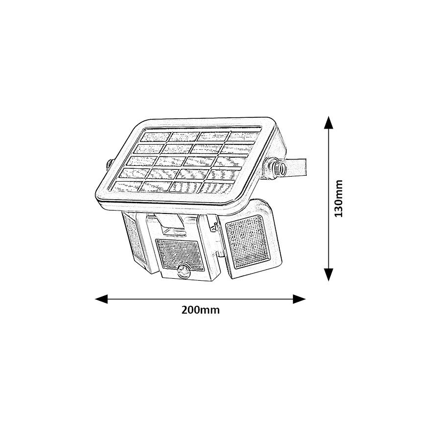 Rabalux - Solcellstrålkastare med sensor LED/9,6W/3,7V IP44
