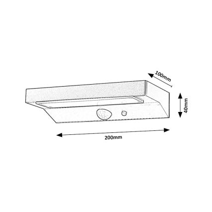 Rabalux - LED solcellsbelysning med en sensor LED/6W/3,7V IP44
