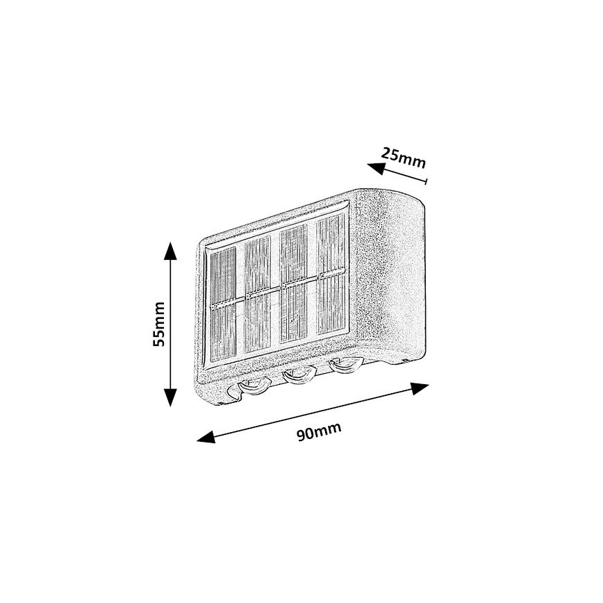 Rabalux 77024 - LED solcell väggbelysning LED/1,2W/1,2V IP44