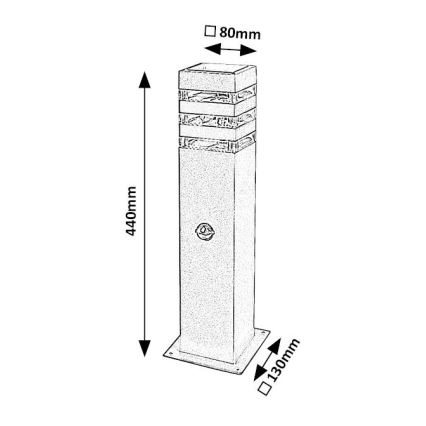 Rabalux - Utomhuslampa med en sensor 1xE27/12W/230V IP44